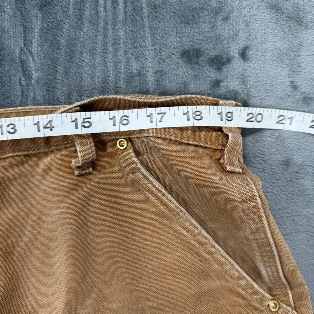 Carhartt‎ USA Union Made Double Knee Pants Fade Distress Brown Canvas Mens 40x30